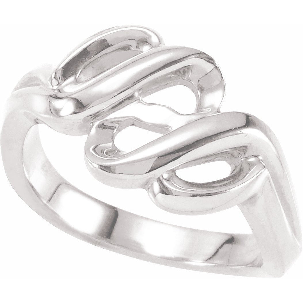 14K White Metal Fashion Ring