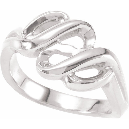 14K White Metal Fashion Ring