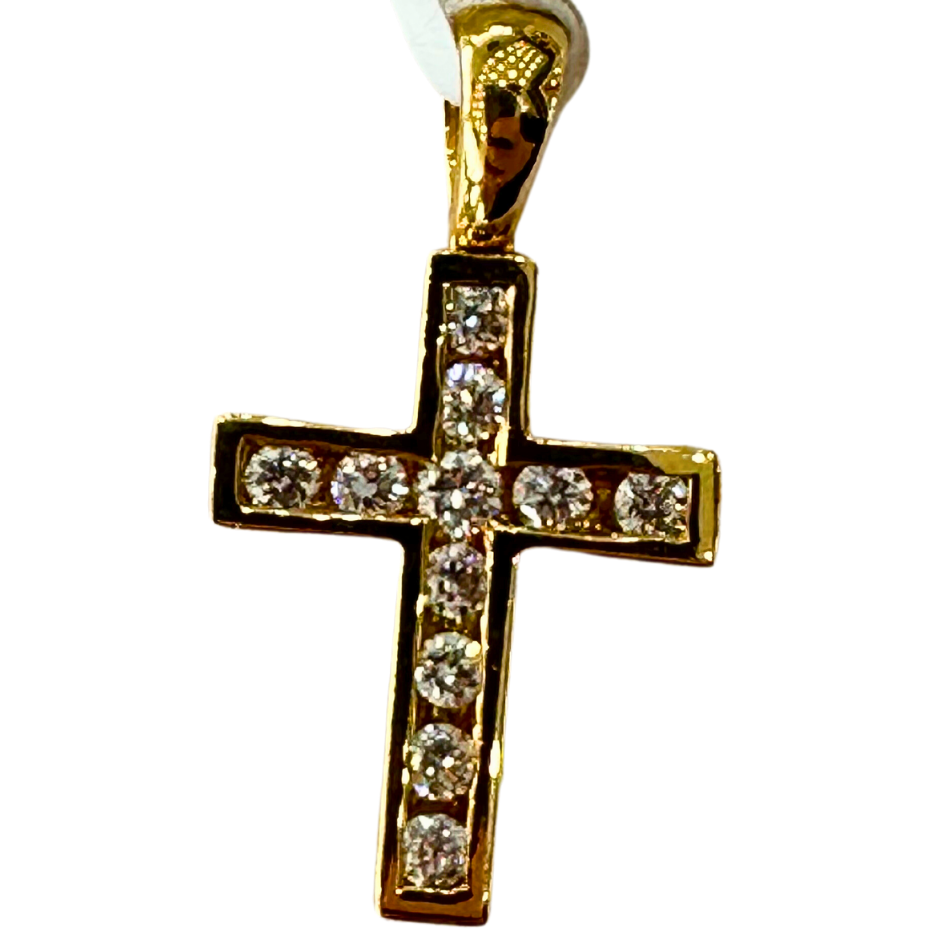 Maddaloni M18K Golden Cross Pendant