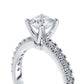 Sasha Primak Pave-Set Round Diamond Side-Stone Engagement Ring