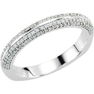 14K White 1/3 CTW Diamond Band