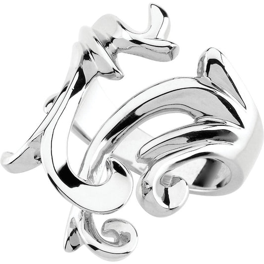 14K White Freeform Ring