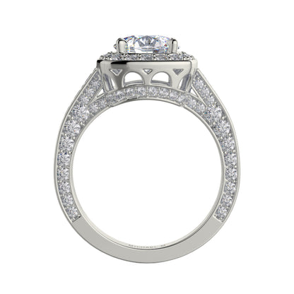 Michael M 18k White Gold Princess Engagement Ring
