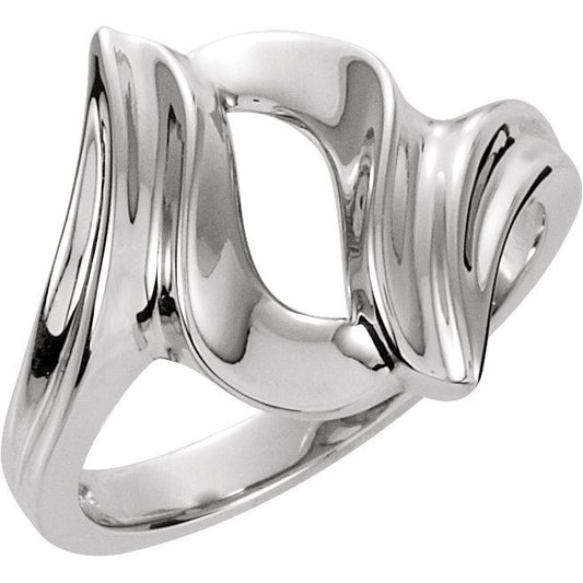 14K White Freeform Remount Ring