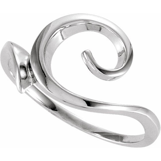 14K White Freeform Ring