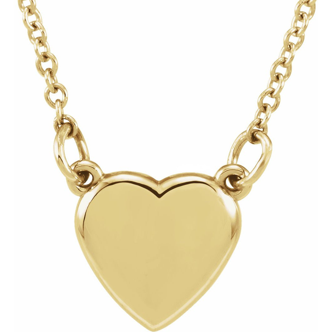 14K Yellow Heart 18 Necklace