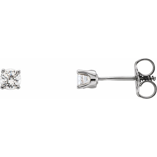 14K White 1/5 CTW Diamond Earrings