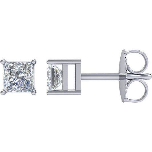 14K White 1 CTW Diamond Earrings