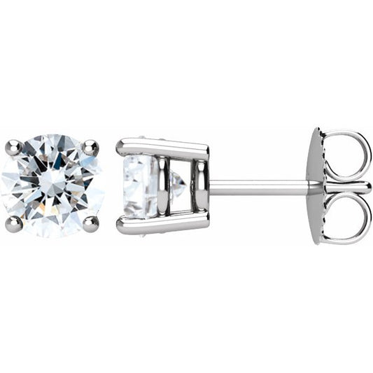 14K White 1 1/2 CTW Diamond Earrings