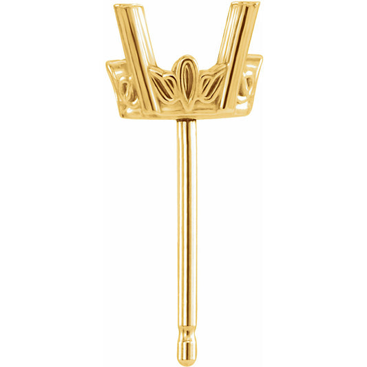 14K Yellow CLab-Grown Ruby Earrings