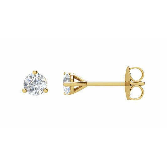 14K Yellow 1/3 CTW Diamond Stud Earrings