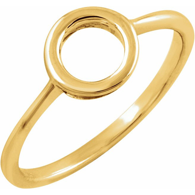 14K Yellow 8 mm Circle Ring