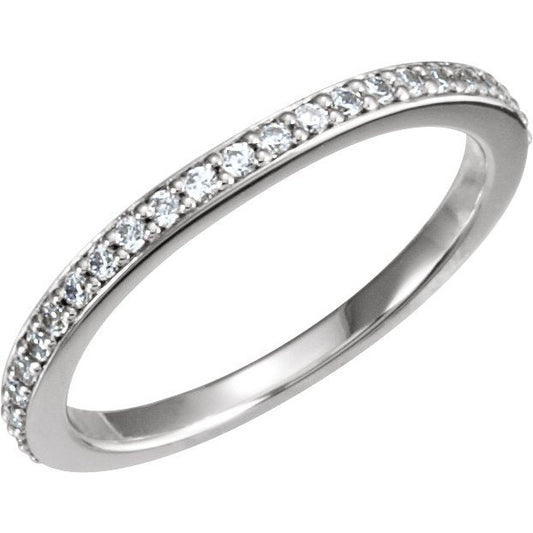 14K White 1/4 CTW Diamond Band