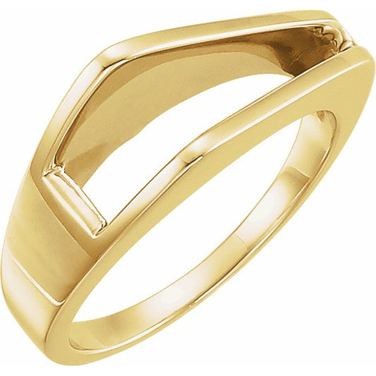 14K Yellow Negative Space Ring