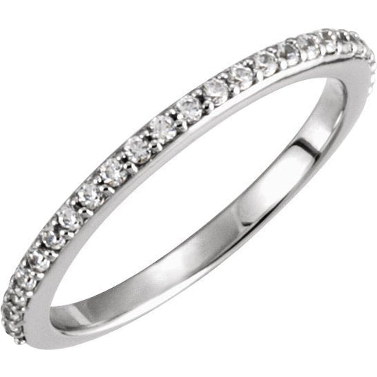 14K White 1/4 CTW Diamond Band