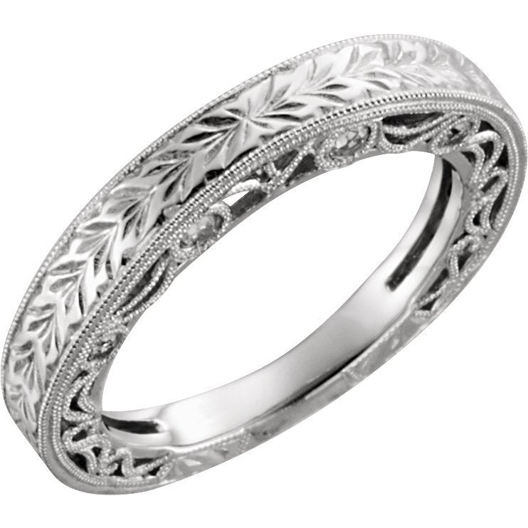 14K White 1/5 CTW Diamond Matching Band