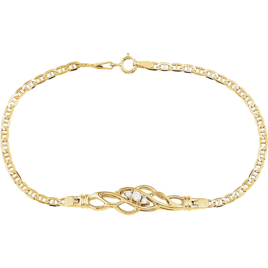 14K Yellow 1/8 CTW Diamond 7 1/2 Bracelet