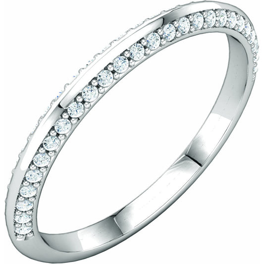 14K White 1/5 CTW Diamond Band