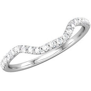 14K White 1/6 CTW Diamond Band