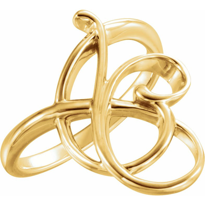 14K Yellow Freeform Ring