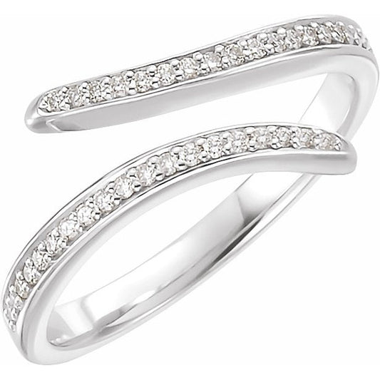 14K White 1/6 CTW Diamond Ring