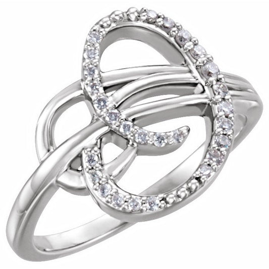 14K White 1/6 CTW Diamond Ring