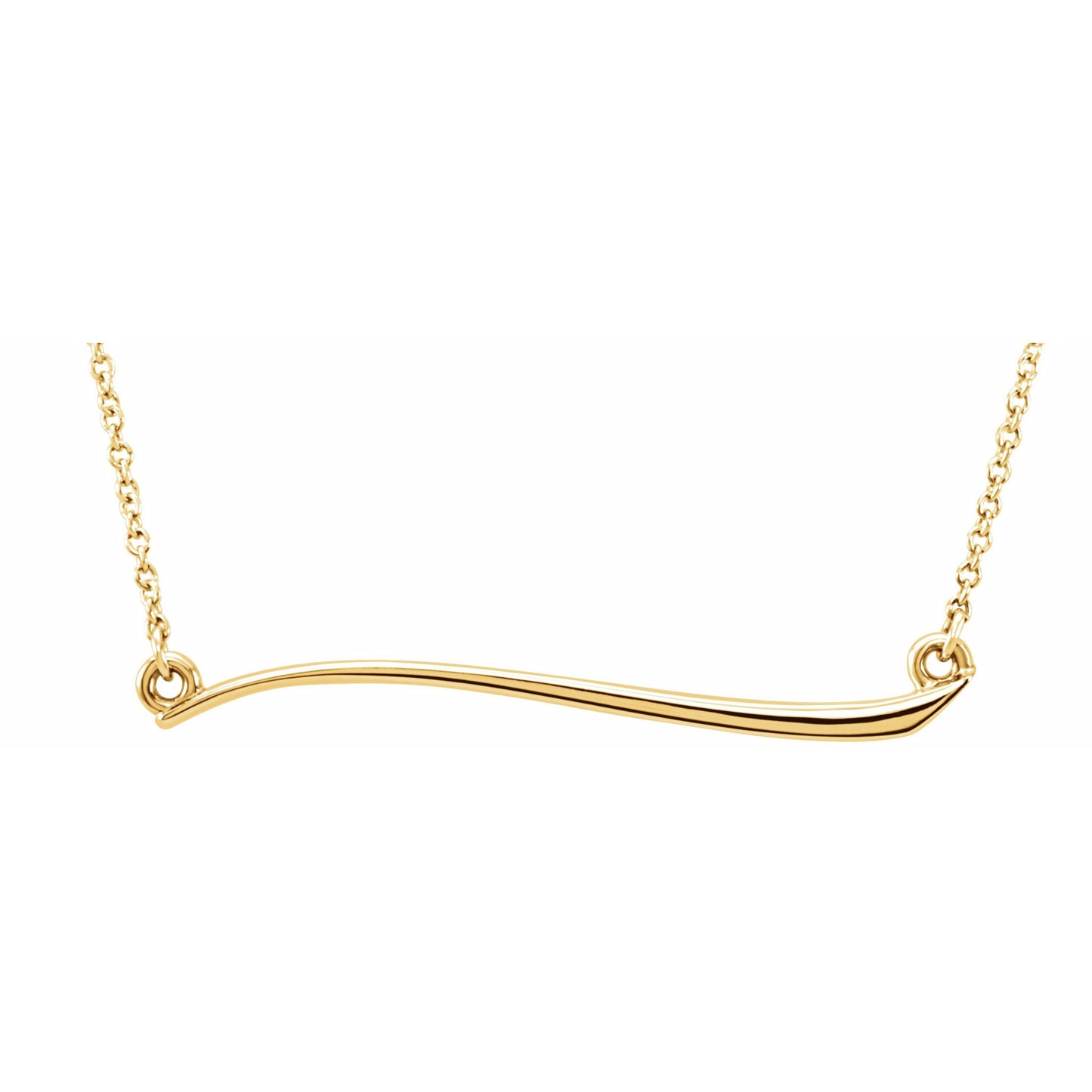 14K Yellow Freeform Bar 17.44 Necklace