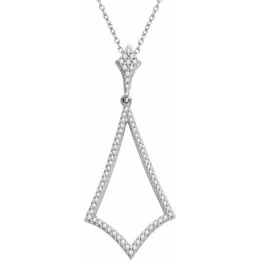 14K White 1/4 CTW Diamond 18 Necklace