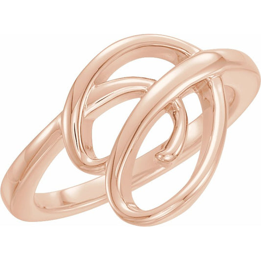 14K Rose Freeform Ring