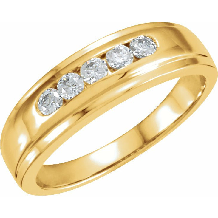 14K Yellow 1/3 CTW Diamond Band Size 11