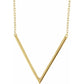 14K Yellow V 16-18 Necklace