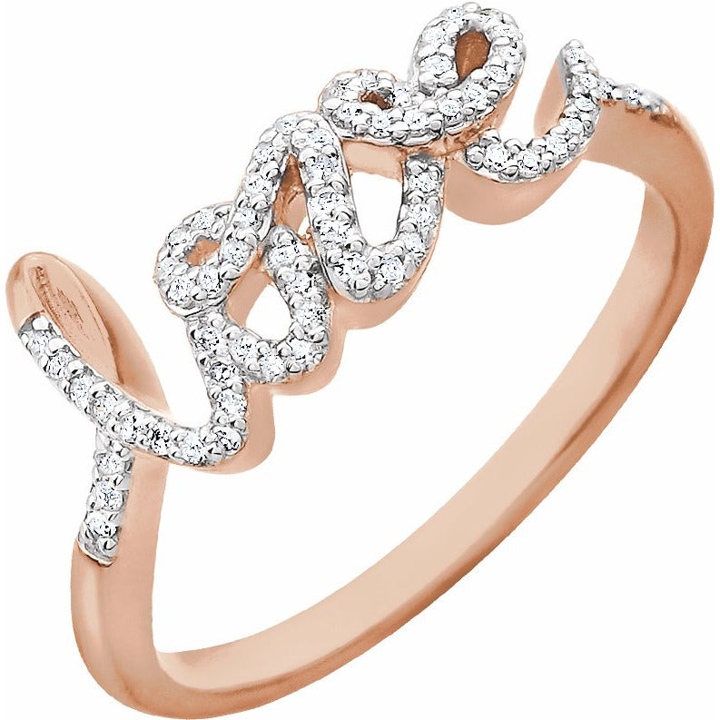14K Rose 1/6 CTW Diamond Ring