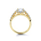 Sasha Primak Graduated Diamond Halo Tiara Cathedral Engagement Ring