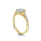 Sasha Primak Graduated Diamond Halo Tiara Cathedral Engagement Ring