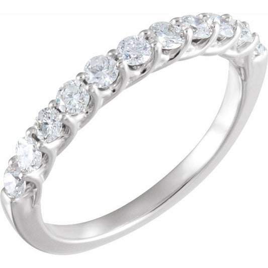 14K White 5/8 CTW Diamond Anniversary Band