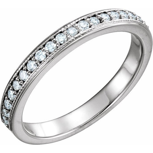 14K White 1/3 CTW Diamond Anniversary Band