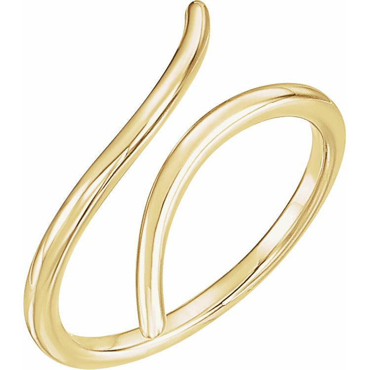 14K Yellow Bypass Ring