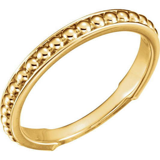14K Yellow Stackable Bead Ring