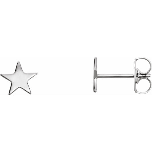 Platinum Star Earrings