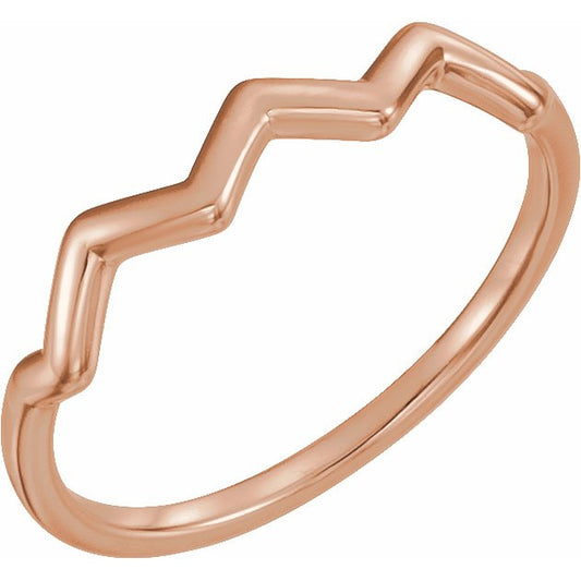 14K Rose Stackable Ring