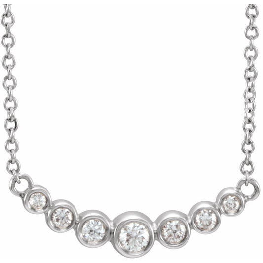 14K White 1/5 CTW Diamond 16-18 Necklace