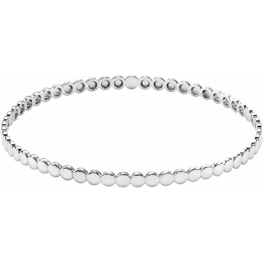 14K White Bangle Bracelet