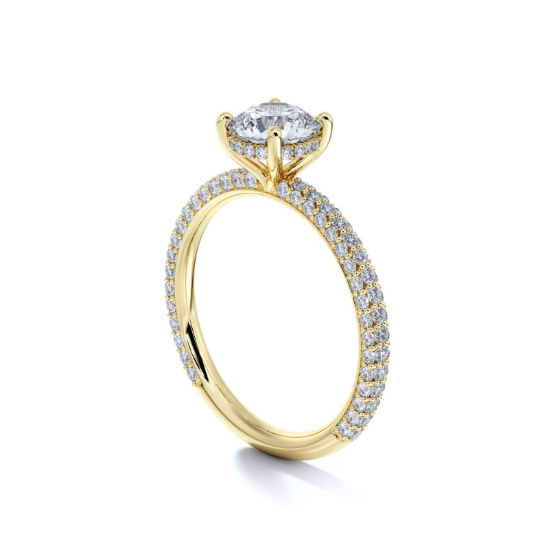 Sasha Primak Rolled Pave Diamond Engagement Ring