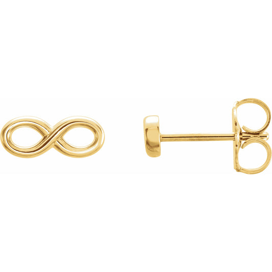 14K Yellow Infinity-Inspired Earrings