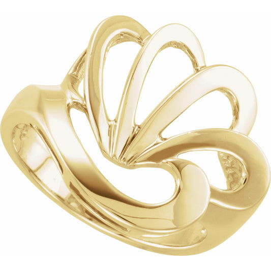 14K Yellow Freeform Ring