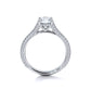 Sasha Primak Contour Cathedral Rolled Pave Diamond Engagement Ring