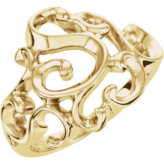 14K Yellow Metal Fashion Ring
