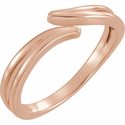 14K Rose Bypass Ring