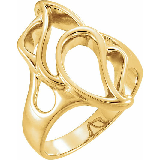 14K Yellow Freeform Ring