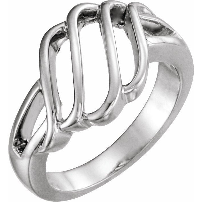 14K White Metal Fashion Remount Base 2